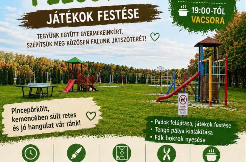 Közös összefogással újul meg a rábaszentandrási játszótér