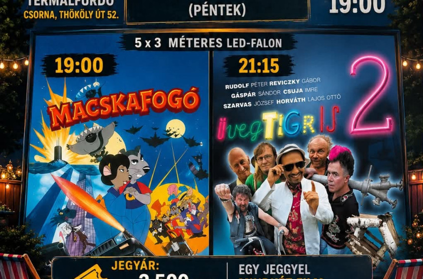 Kertmozi 2026: két közönségkedvenc film várja a nézőket Csornán