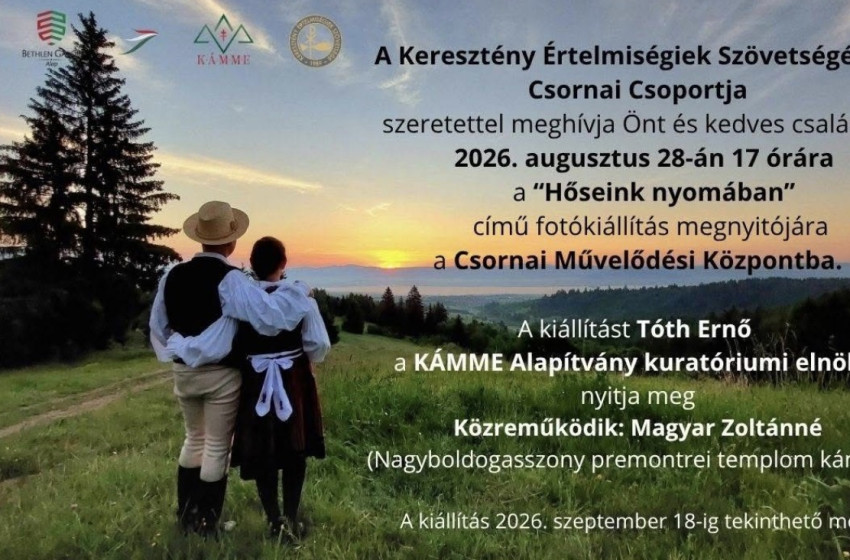 „Hőseink nyomában” – fotókiállítás nyílik a csornai művelődési központban