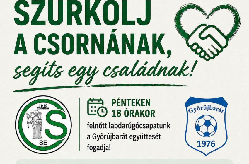 Összefogott a csornai sportközösség egy utánpótlás-játékos családjáért