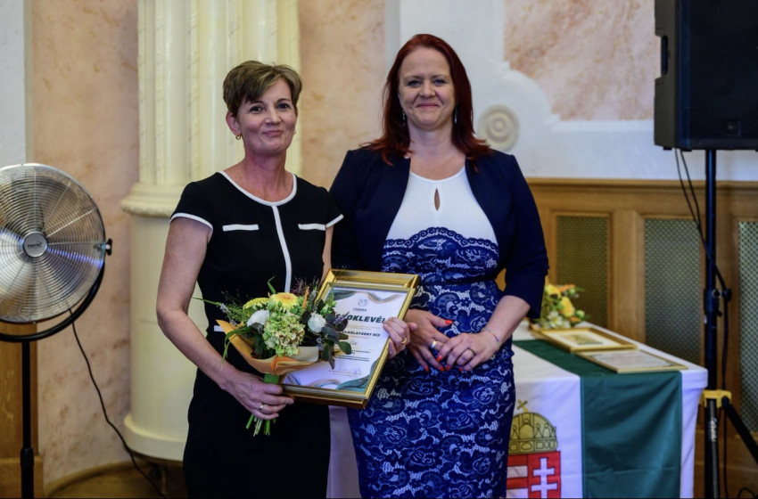 Kiss Rita Csorna Szolgálatáért Díjban részesült