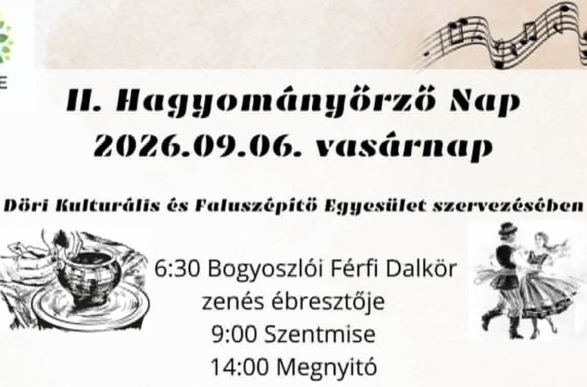Egész napos programmal érkezik a II. Hagyományőrző Nap Dörben