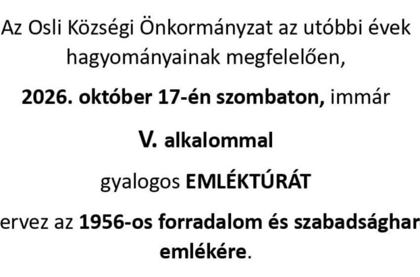Ötödik alkalommal rendeznek emléktúrát Osli és Andau között az 1956-os forradalom hőseinek emlékére