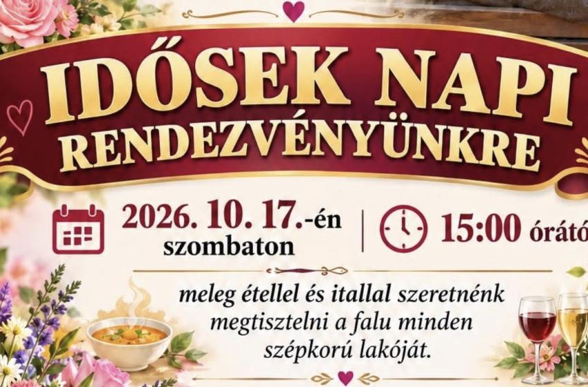 Idősek napi ünnepséget rendeznek Himodon – külön köszöntik a 90 év felettieket