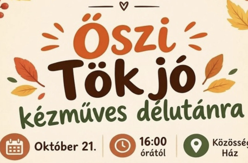 Őszi TöK jó kézműves délutánra várják a családokat Farádon