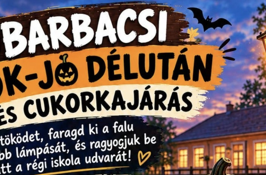 Töklámpások, szépségverseny és cukorkajárás – különleges halloweeni délutánra készülnek Barbacson